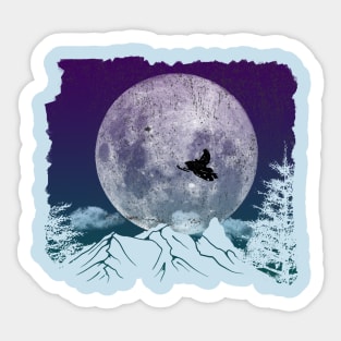 Snowmobile Freestyle - Purple Hue Sticker